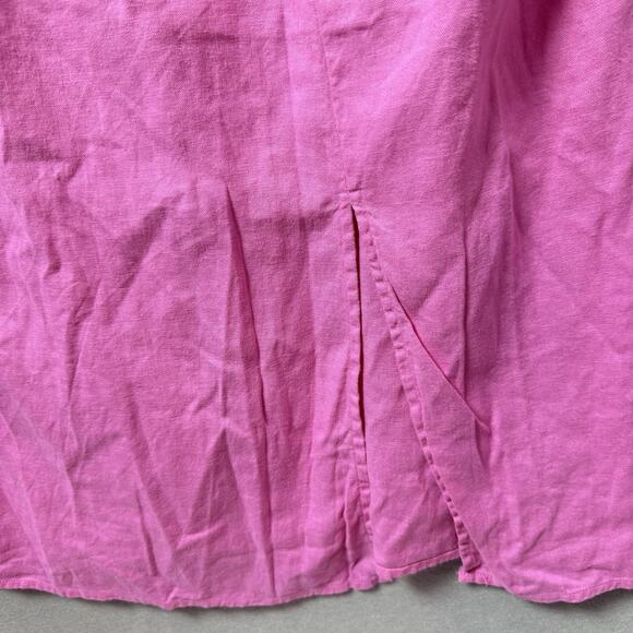 Ava & Viv Pink Linen Blend Ruffle Sleeves Dress Sundress Women’s Plus 1X - Picture 3 of 10